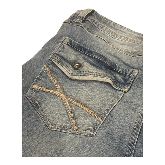 TK Axel Slim Boot Stretch Jeans Men's Size 34X30 Medium Wash Western Cowboy - Picture 7 of 9